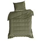 Eurofirany, komplet pościeli satynowej, Vera, 220-200 cm, oliwkowy