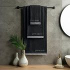 Eurofirany, ręcznik bawełniany, Pierre Cardin, 70-140 cm, czarny