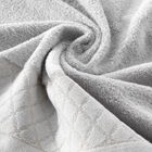 Eurofirany, ręcznik Layla, 50-90 cm, srebrny