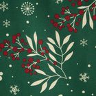 Eurofirany, świąteczny komplet pościeli, Cristian, 160-200 cm, butelkowy zielony