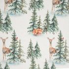 Eurofirany, świąteczny komplet pościeli, Deer, 220-200 cm, biały