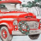 Eurofirany, świąteczny komplet pościeli, Xmas, 140-200 cm, czerwony