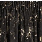 Eurofirany, zasłona gotowa, Raja, na taśmie, 140-270 cm, czarny