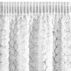 Eurofirany, zasłona gotowa, Roses, na taśmie, 140-270 cm, biały