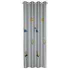 Eurofirany, zasłona zaciemniająca gotowa, dino, 140-250 cm, srebrny