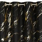 Eurofirany, zasłona zaciemniająca gotowa, Lani, 140-250 cm, czarny