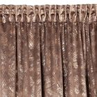 Eurofirany, zasłona zaciemniająca gotowa, na taśmie, Tulia, 135-270 cm, brązowy