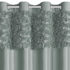 Eurofirany, zasłona zaciemniająca gotowa, Roses, na taśmie, 140-250 cm, miętowy