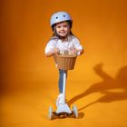 EVO, Mini Cruiser, 3-kołowa hulajnoga z koszyczkiem, błękitna