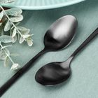 Excellent Houseware, łyżeczki koktajlowe, stalowe, czarne, 4 szt.