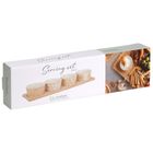 Excellent Houseware, miseczki na przekąski, na tacy, porcelanowe, 5 elementów