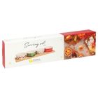 Excellent Houseware, miseczki na przekąski, na tacy, porcelanowe, 5 elementów