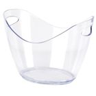 Excellent Houseware, wiaderko do lodu, plastikowe, przezroczyste, 4l