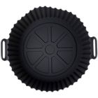 Excellent Houseware, wkład do frytkownicy beztłuszczowej, silikonowy, czarny, 20,5 cm