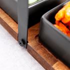 Excellent Housware, zestaw miseczek ceramicznych na tacy, do przekąsek