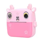 Extralink, zestaw: Jelonek, drukarka termiczna z aparatem, różowa + papier termiczny, 3 szt.