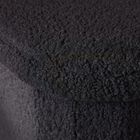 Factory, Moka, składana owalna ławka z tkaniny bouclé, 72-39 cm