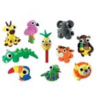 Floss & Rock, Clay & Play, Dżungla, zestaw z gliną samoutwardzającą, 10 kolorów