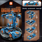 Forange, Engine-Morph, samochód 2w1, klocki konstrukcyjne, 611 elementów