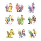 Galupy, Skrzydlate Jednorożce, brokatowa figurka z kryształkiem Swarovskiego, 1 szt.