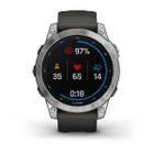 Garmin, zegarek Fenix, 7 Standard Edition, 47 Mm Silver, Graphite Band