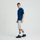 Granatowa koszulka basic o kroju relaxed NOWEAR