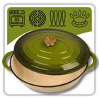 Hage, brytfanna żeliwna, emaliowana, gęsiarka, oliwkowa, 6l