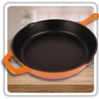 Hage, emaliowana patelnia żeliwna, pomarańczowa, 26 cm