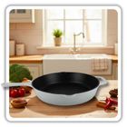 Hage, emaliowana patelnia, żeliwna, szara, 26 cm