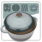 Hage, emaliowany garnek, żeliwny, sea salt, 22 cm, 3l