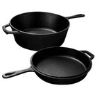 Hage, rondel żeliwny z patelnią 3w1, brytfanna