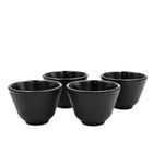 Hage, zestaw dzbanek żeliwny, z filiżankami, czarny, 4-60 ml, 1,4l