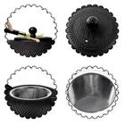 Hage, zestaw dzbanek żeliwny, z filiżankami, czarny, 4-60 ml, 900 ml