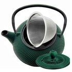 Hage, zestaw dzbanek żeliwny, z filiżankami i podgrzewaczem, zielony, 4-60 ml, 900 ml