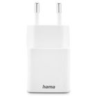 Hama, Power Delivery, ładowarka sieciowa, USB‑C, USB‑A, 20W, biała