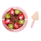 Hape, Tort urodzinowy dwusmakowy, klocki drewniane, 23 elementy