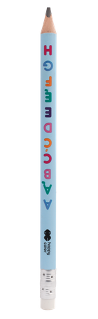 Happy Color, Abecadło, ołówek do nauki pisania, jumbo, trójkątny, 2B, 1 szt.