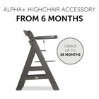 Hauck, Alpha, tacka drewniana, Charcoal