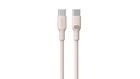Havit, kabel do ładowania,USB-C, beżowy, 2m