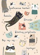 Henry, karnet A5, beżowe Koty