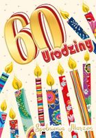 Henry, karnet A5 z kopertą, złocony, urodziny 60, świeczki