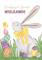 Henry, karnet B6 z kopertą, złocony, zając wielkanocny