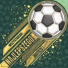 Henry, karnet z kopertą, 15-15 cm, złocony, super piłka