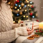 Hit, kubek ceramiczny, płatki śniegu, 350 ml