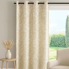 Home Styling Collection, Aner, zasłona z nadrukiem beżowych liści, 260-140 cm
