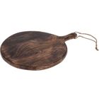 Home Styling Collection, deska drewniana okrągła z uchwytem, 40-29 cm