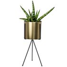 Home Styling Collection, doniczka złota na stojaku, 40 cm