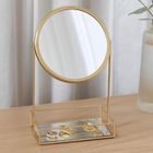 Home Styling Collection, Glim, złoty stojak na biżuterię z lusterkiem do makijażu, 19-12-32 cm