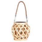 Home Styling Collection, lampion, bambusowy z jutowym uchwytem, naturalny