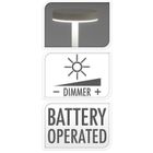 Home Styling Collection, lampka stołowa LED z ładowalną baterią, metal, 34 cm